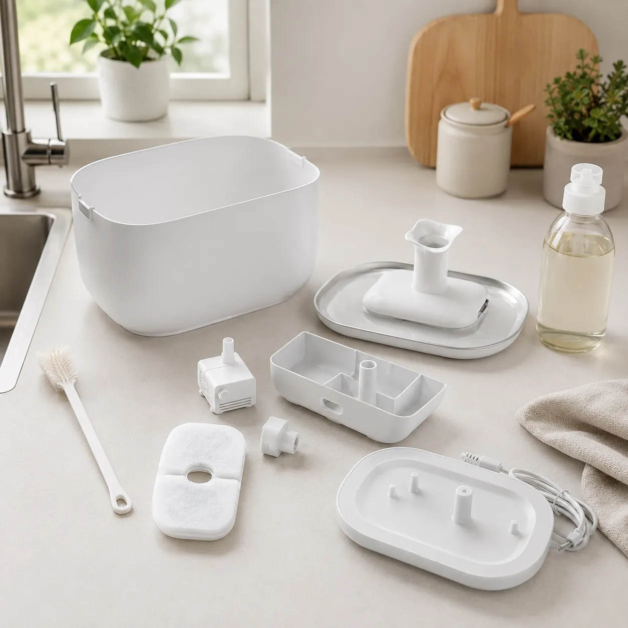 disinfect plastic pet fountain 2