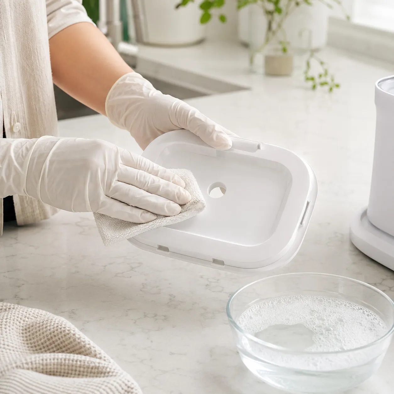 disinfect plastic pet fountain 3