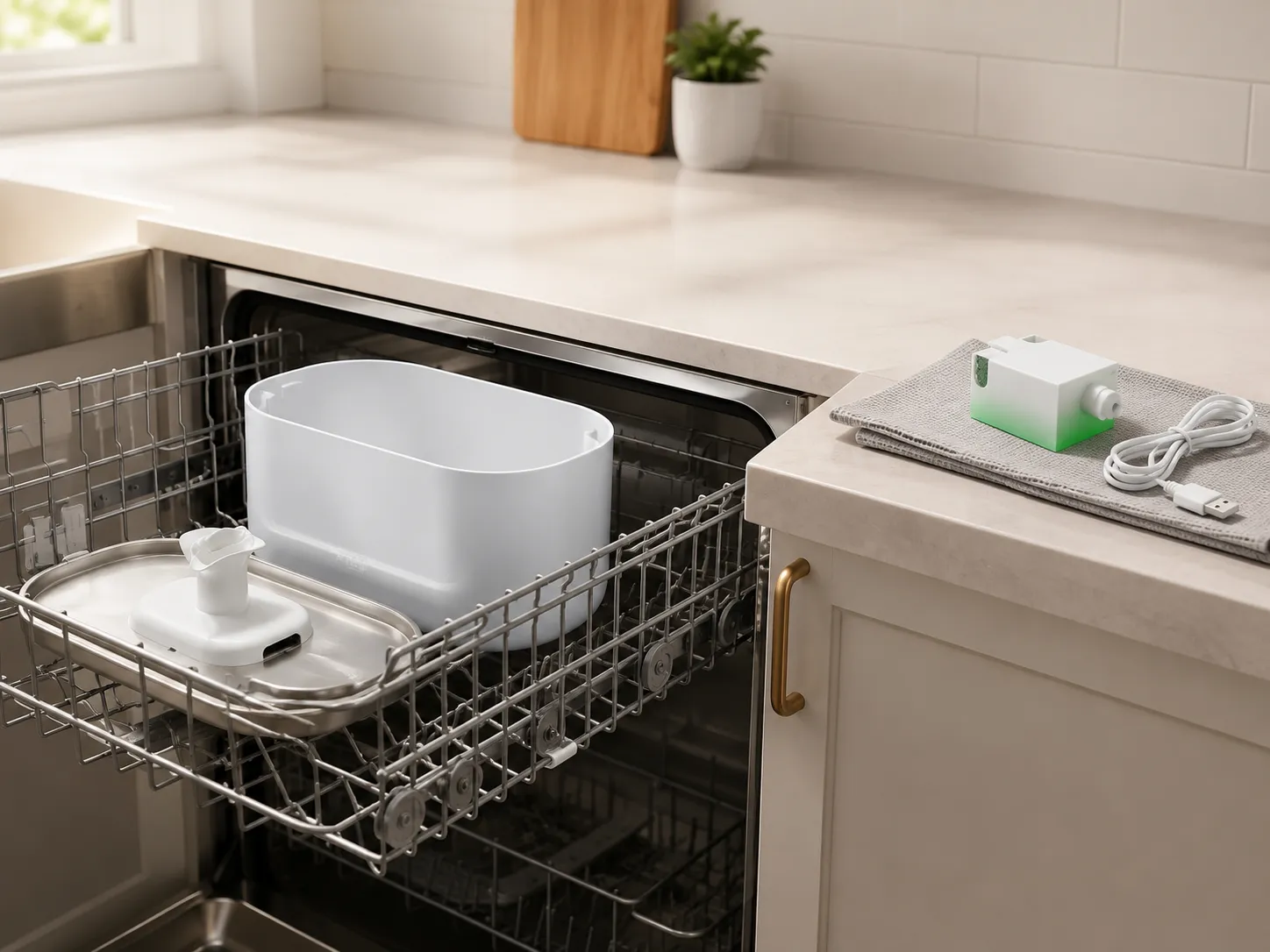 plastic pet fountain dishwasher 2