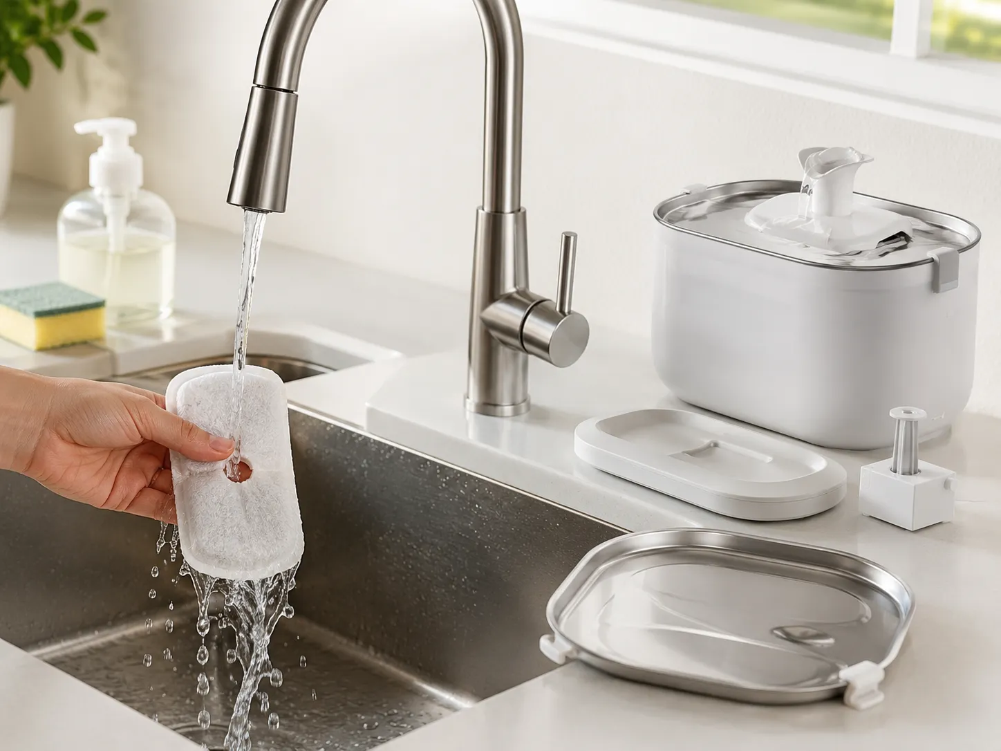 plastic pet fountain dishwasher 3