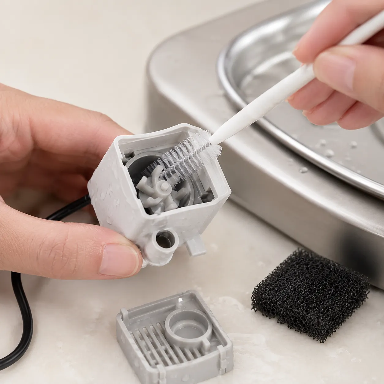 reduce buildup pink slime pet fountain 2